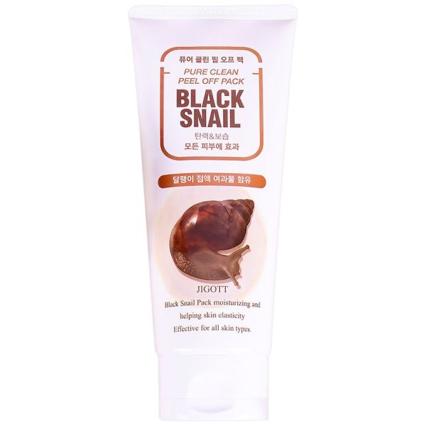 JIGOTT Peeling face mask SNAIL MUCIN BLACK SNAIL Pure Clean Peel Off Pack 180 ml