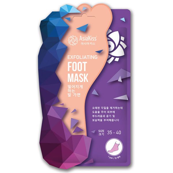 AsiaKiss Exfoliating foot peeling mask 1 pair (size 35-40)