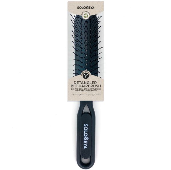 SOLOMEYA Comb for detangling dry and wet hair BLACK