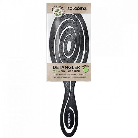 SOLOMEYA Bio hair comb movable BLACK