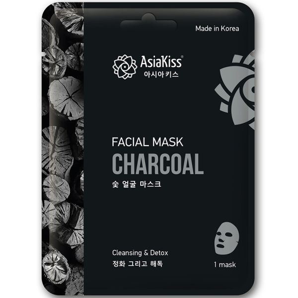 AsiaKiss Fabric face mask CHARCOAL Facial Mask Charcoal 25 g