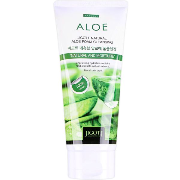 JIGOTT Natural ALOE Foam Cleansing Aloe 180 ml