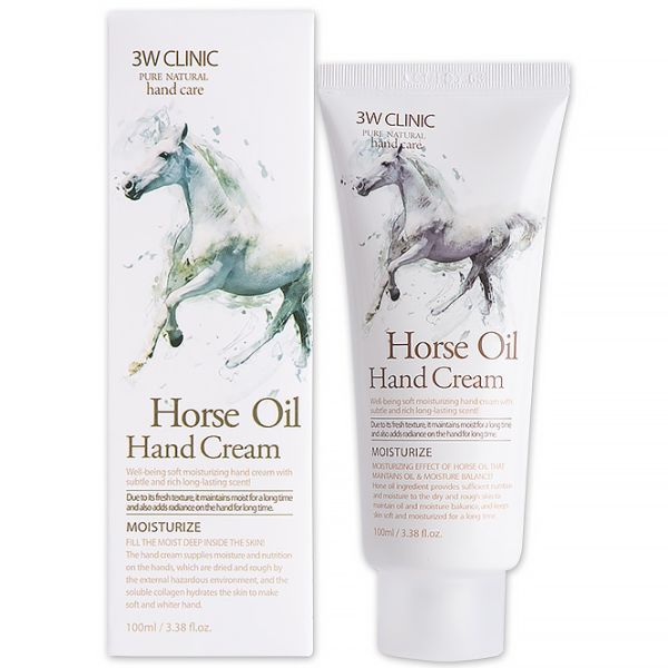 Moisturizing hand cream HORSE OIL Horse Oil 3W CLINIC 100 ml