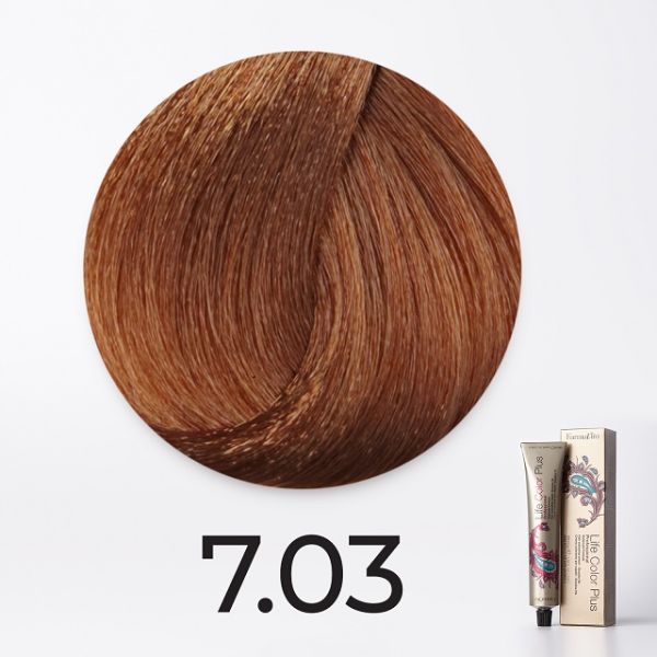 Ammonia cream color 7.03 warm blonde Life Color Plus Farmavita 100 ml