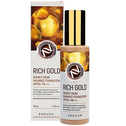 ENOUGH Face cream GOLD Rich Gold Double Wear Radiance Foundation SPF50+ PA+++ (23), 100 ml