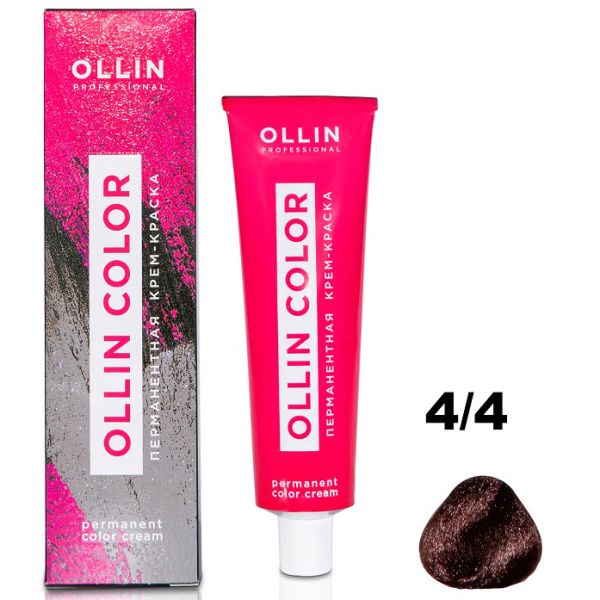 Permanent cream hair dye COLOR 4/4 OLLIN 100 ml