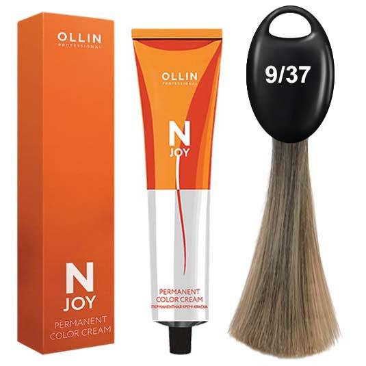 Permanent cream color 9/37 blond golden brown OLLIN N-JOY 100 ml