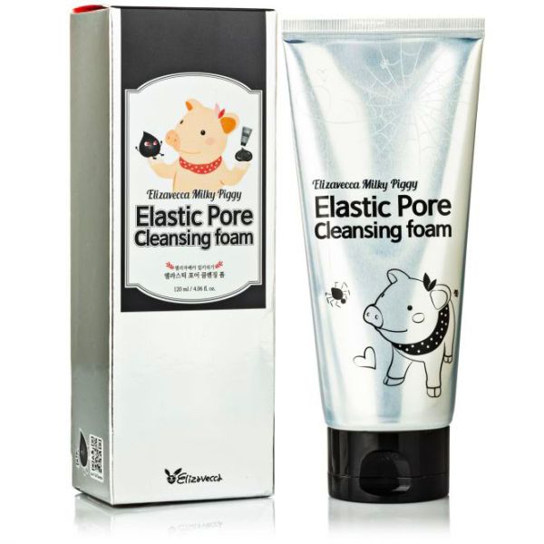 Foam mask for washing CHARCOAL Milky Piggy Elastic Pore Cleansing Foam Elizavecca 120 ml