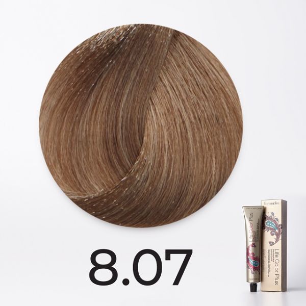 Ammonia cream color 8.07 cold light blond Life Color Plus Farmavita 100 ml