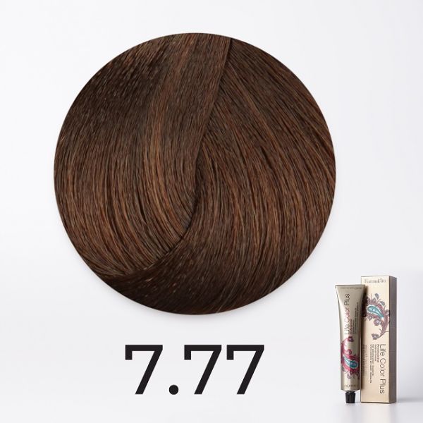 Cream-dye ammonia 7.77 blond intense brown cashmere Life Color Plus Farmavita 100 ml