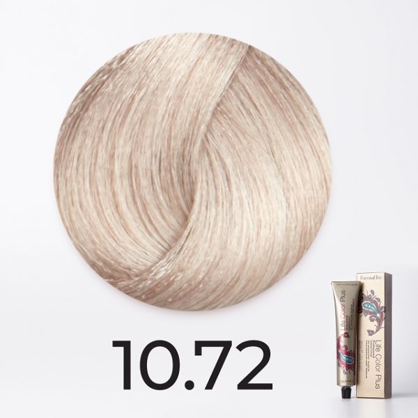 Cream-paint ammonia 10.72 platinum blonde brown-pearl Life Color Plus Farmavita 100 ml