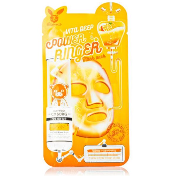 Fabric face mask VITAMINS Vita Deep Power Ringer Mask Pack Elizavecca 1 pc