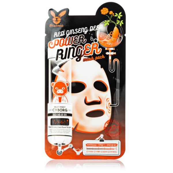 Rejuvenating fabric face mask with ginseng Elizavecca 1 pc