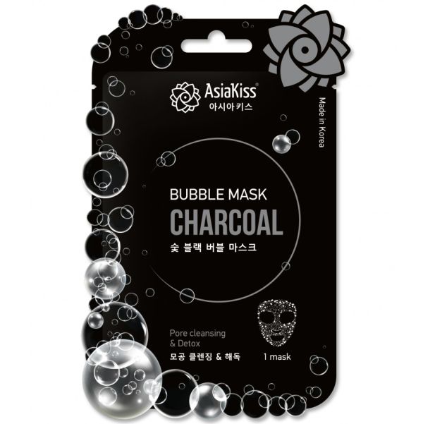 AsiaKiss Bubble face mask CHARCOAL EXTRACT Charcoal Bubble Mask 20 g