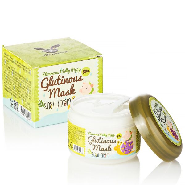 Cream-mask for face NIGHT/SNAIL MUCIN Milky Piggy Glutinous 80% Mask Elizavecca 100 ml