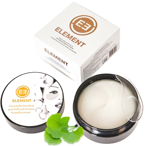 ELEMENT Hydrogel eye patches GOAT'S MILK and ASIAN CENTELLA 60 pcs