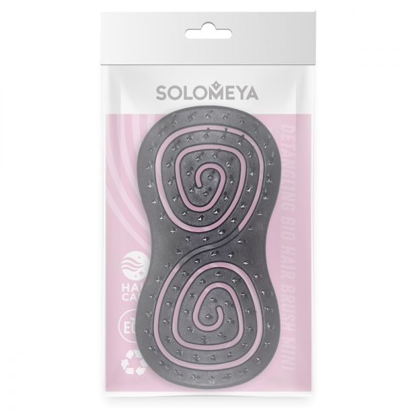 SOLOMEYA Bio hair comb movable BLACK MINI