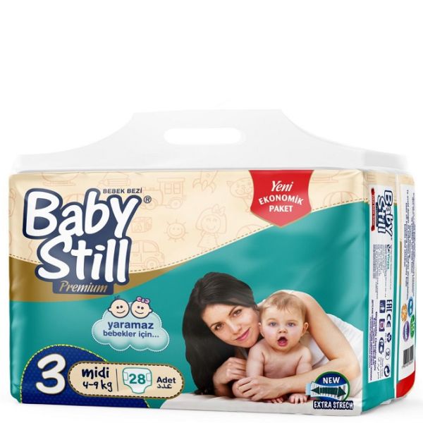 BABY STILL Baby diapers MIDI 4-9 kg (3) standard packaging, 28 pcs