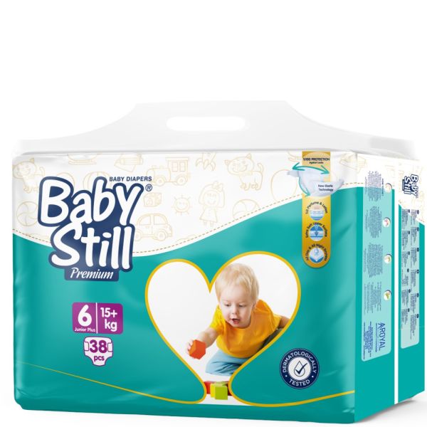 BABY STILL Baby diapers JUNIOR PLUS 15 kg (6) large package, 38 pcs