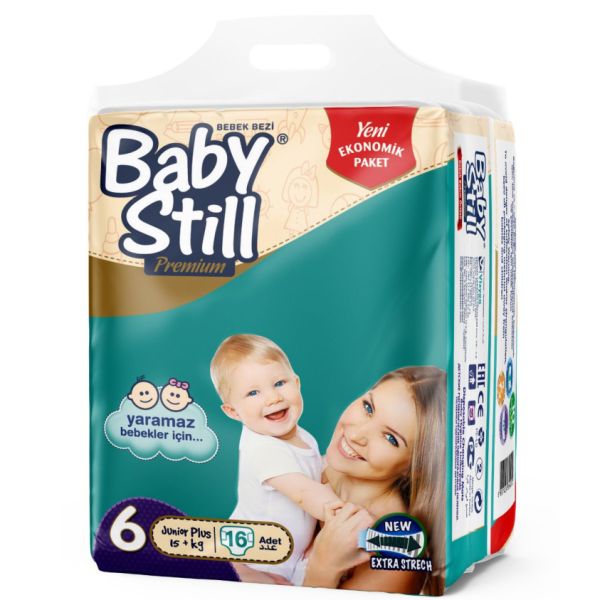 BABY STILL Baby diapers JUNIOR PLUS 15 kg (6) standard packaging, 16 pcs