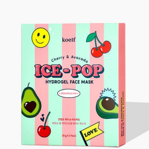 KOELF Hydrogel face mask CHERRY/AVOCADO Cherry & Avocado Ice-Pop Hydrogel Face Mask