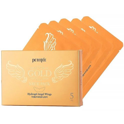 Hydrogel mask-patch for neck ANTI-AGING/GOLD Gold Neck Pack Petitfee & Koelf 1 pc