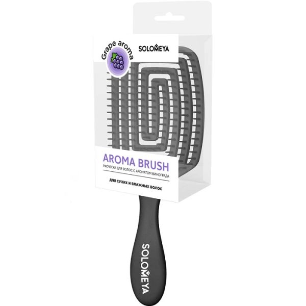 SOLOMEYA Comb for dry and wet hair GRAPES FRAGRANCE spatula