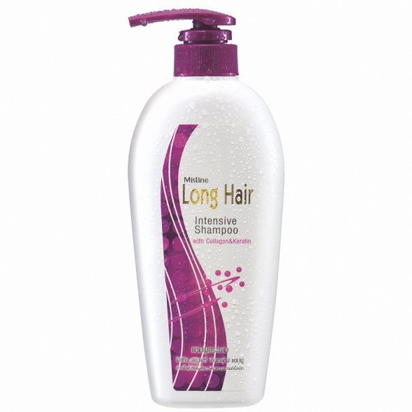 MISTINE Shampoo for long hair intensive COLLAGEN AND KERATIN 400 ml