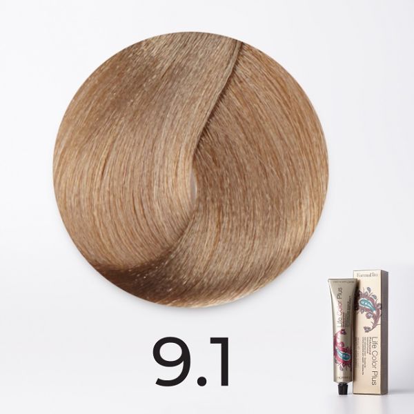 Ammonia cream color 9.1 very light ash blonde Life Color Plus Farmavita 100 ml